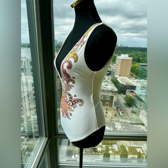 🆕 ZIMMERMANN 🧿 NWOT Teddy Paisley Plunge Bathing Suit, Sz 0 - MISSING BELT - Picture 10 of 16